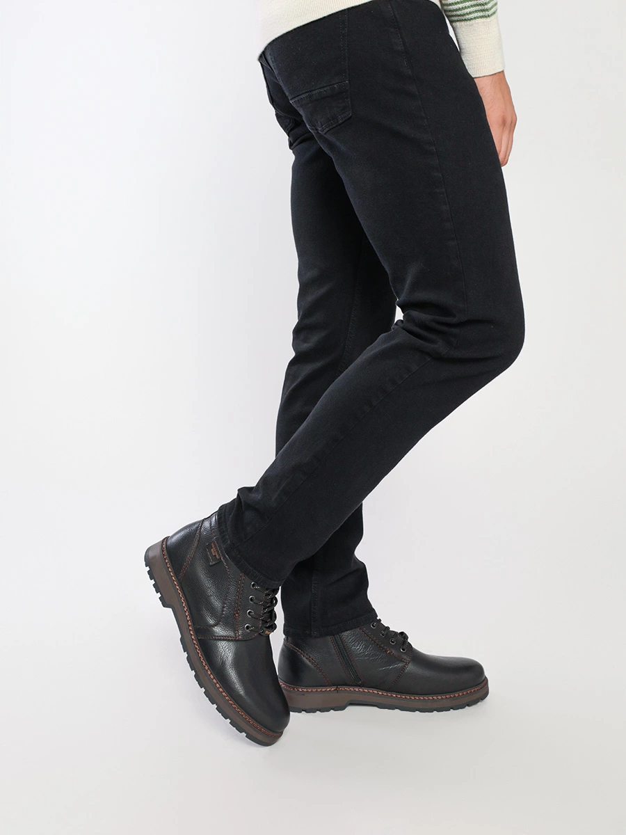 Ботинки-дерби черного цвета с боковой молнией